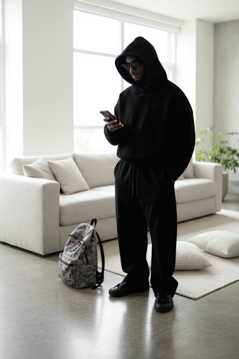 🖤 SouthSide Essential Tracksuit – Completo UNISEX (Grigio / Nero)